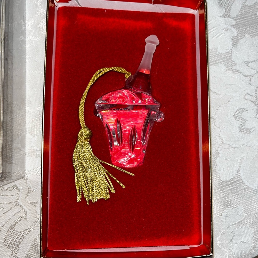 Gorham Lady Anne 2000 Crystal Champagne Bucket Ornament